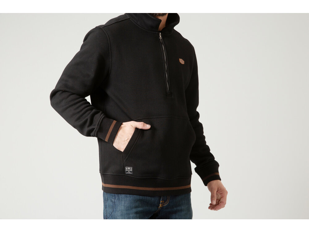 Kimes Ranch Boxer Quarter Zip Hoodie- Black-