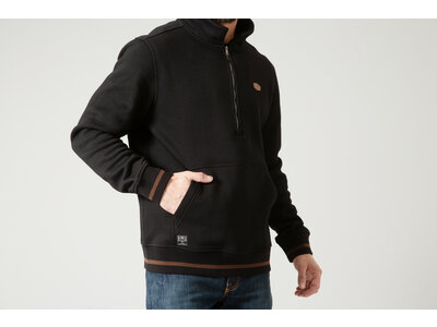 Kimes Ranch Boxer Quarter Zip Hoodie- Black-