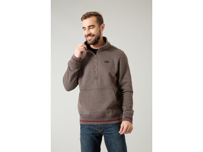 Kimes Ranch Boxer Quarter Zip Hoodie- Charcoal-