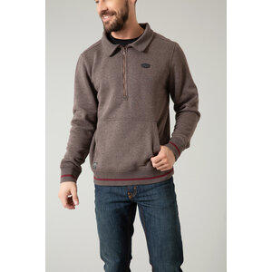 Kimes Ranch Boxer Quarter Zip Hoodie- Charcoal-