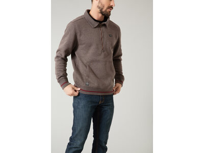 Kimes Ranch Boxer Quarter Zip Hoodie- Charcoal-