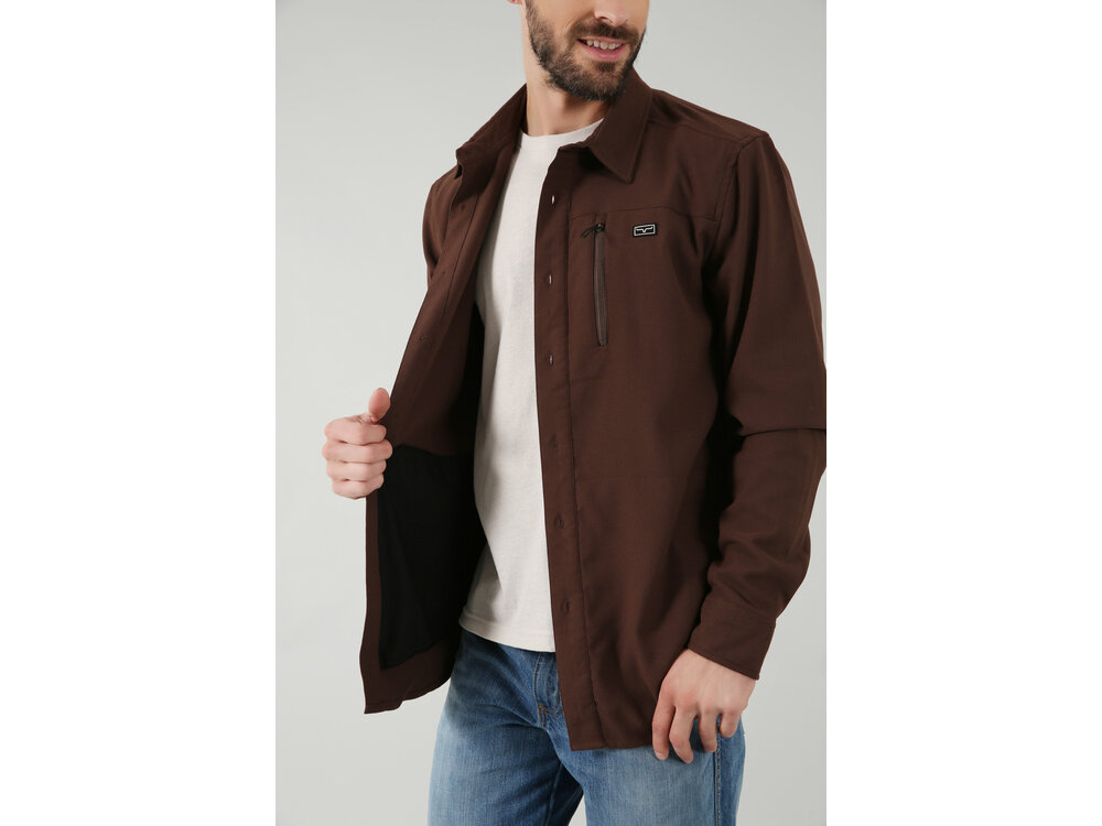 Kimes Ranch Hart Shacket- Brown-