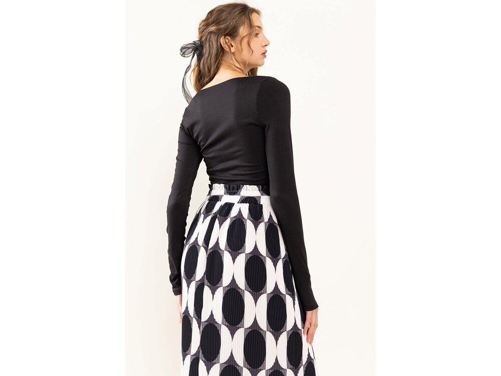 Ces Femme Square Neck Basic Long-Sleeve Bodysuit