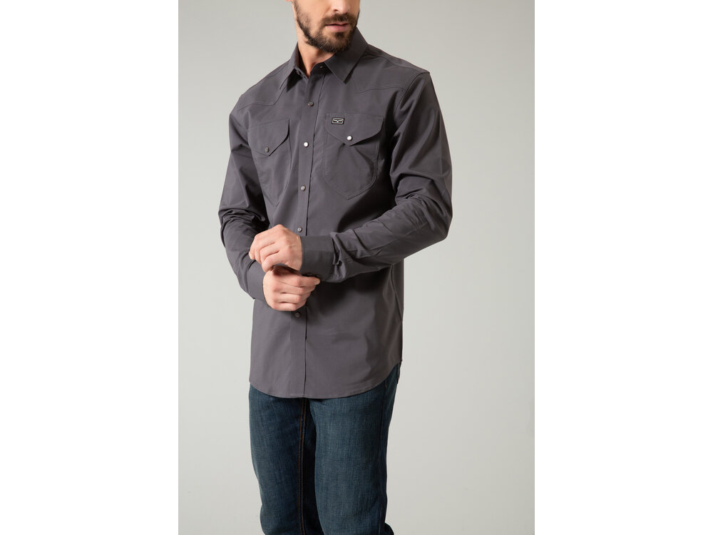 Kimes Ranch Blackout Shirt- Charcoal-