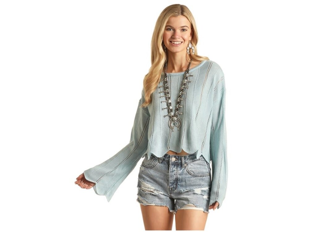 Rock and Roll Denim Sweater- 46_3057