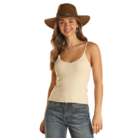 Rib Knit Cami- BW20T02051- Natural-