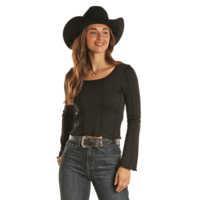 Long Sleeve with Seams- BW22T02013- Black