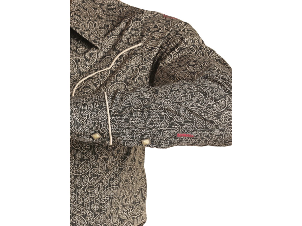 Rock and Roll Denim Paisley Snap with Piping- BWN2S02505