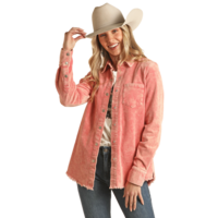 Corduroy Shirt- BWOSS02693- Coral-