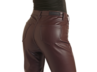 Rock and Roll Denim Leather High Rise Boot- BW4HD03129- Wine