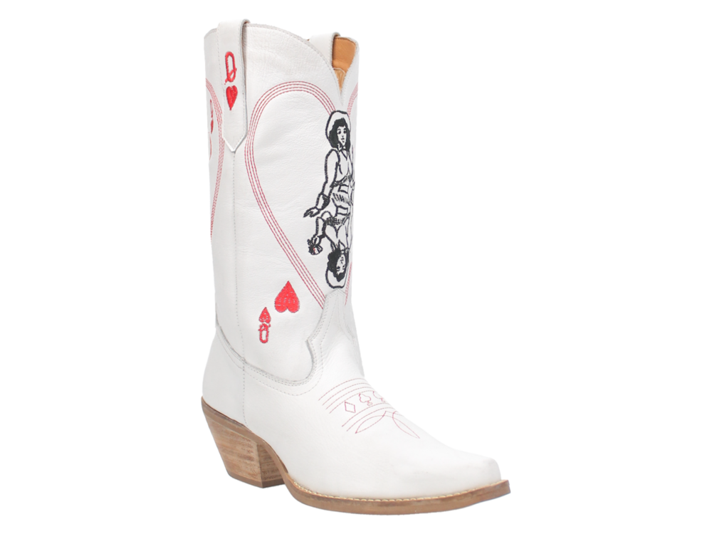 Dingo Queen A Hearts - DI174- White