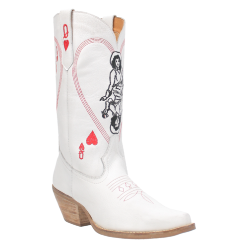 Dingo Queen A Hearts - DI174- White