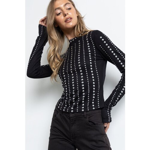 Studded Long Sleeve- Black