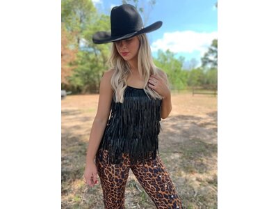 Merigold Kiss Bling Leopard Flare Pants
