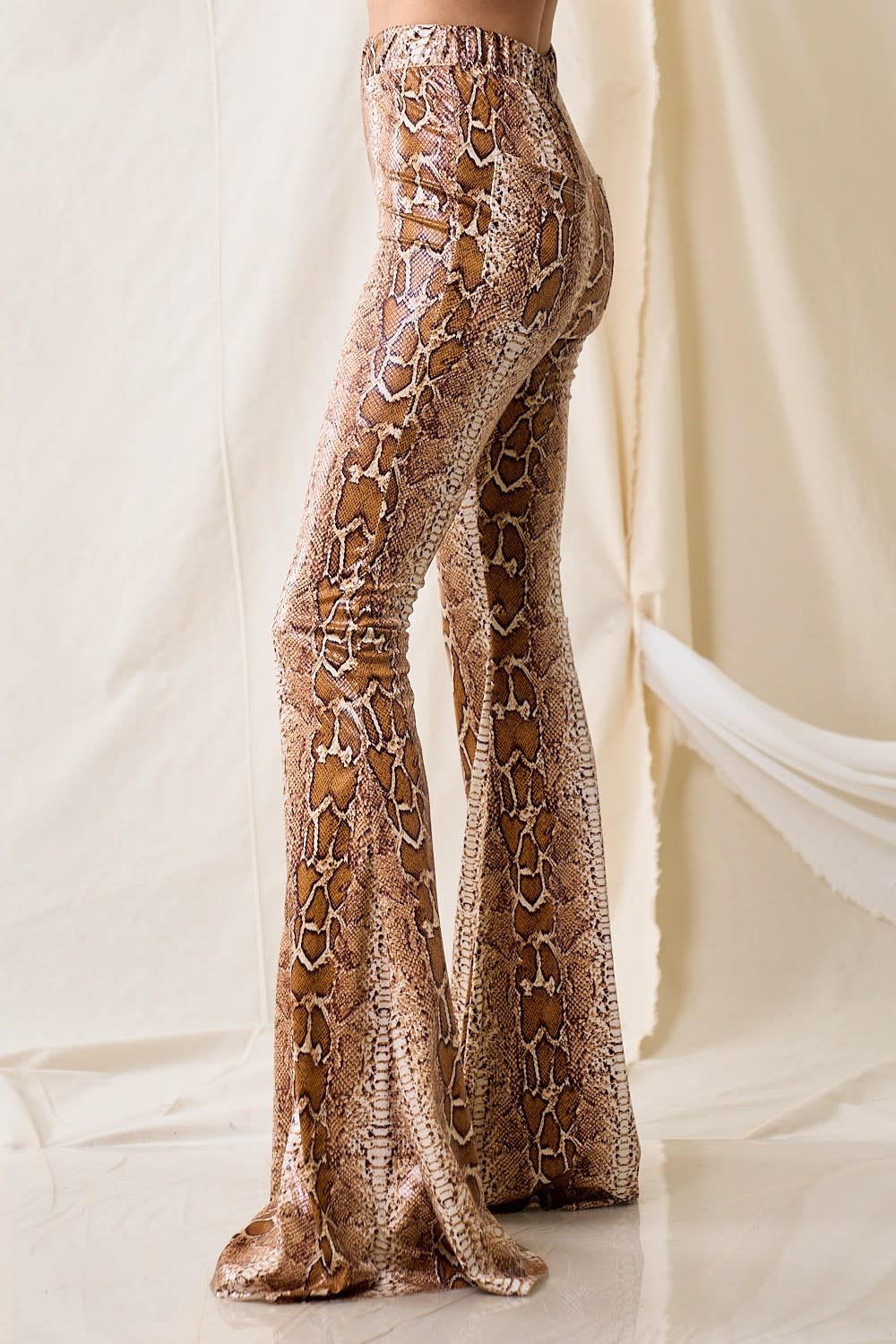 Saints and Hearts Snakeskin Bell with Pockets 34inseam