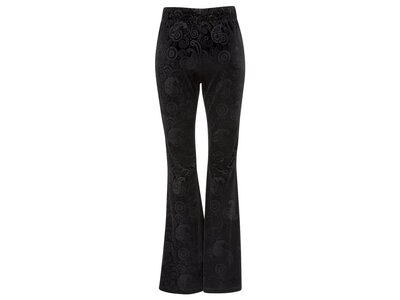 Pretty Attitude Paisley Velvet Burnout 70's Flare- Black