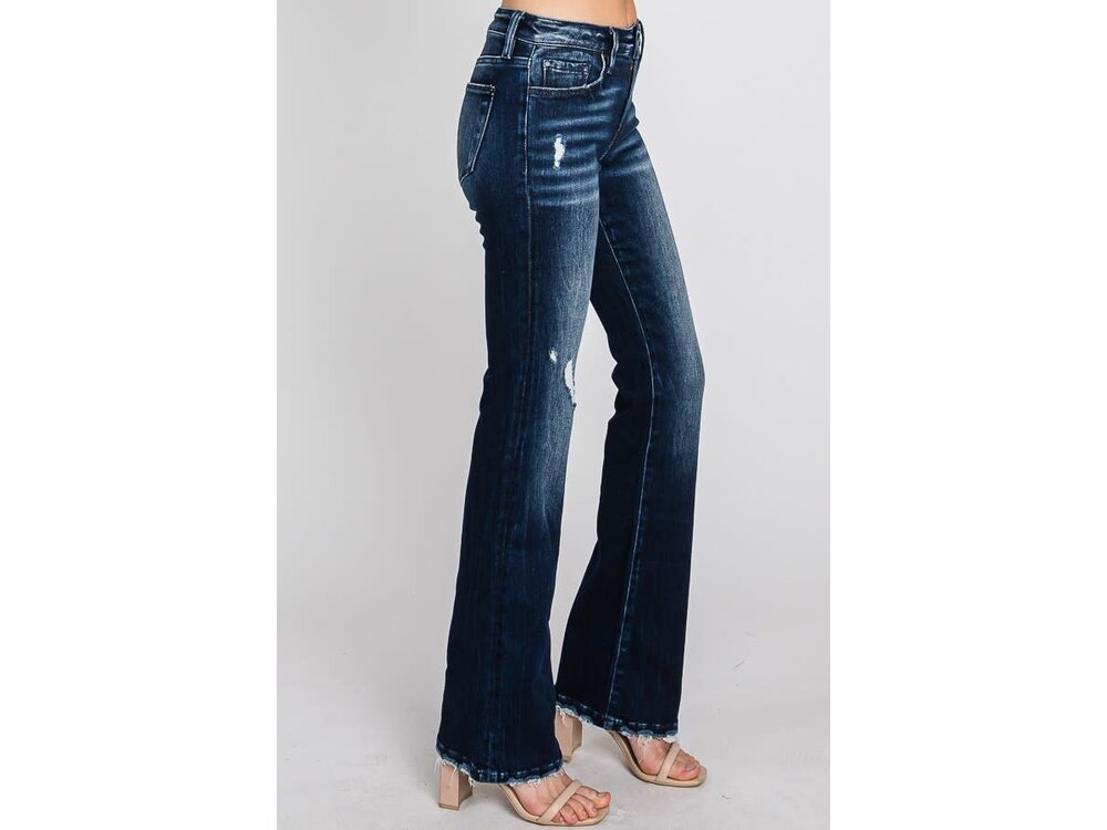 Petra153 Classic Boot Midrise- Light Distress- Dark- 32in-