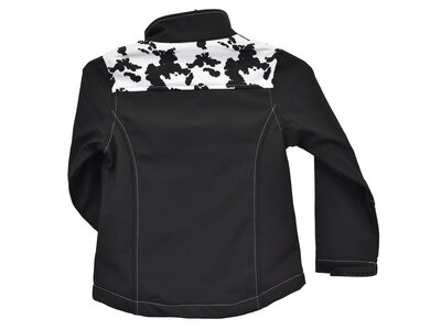 Cowgirl Hardware Youth Softshell- Black Cowprint
