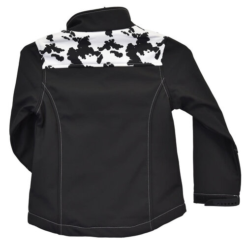 Cowgirl Hardware Youth Softshell- Black Cowprint