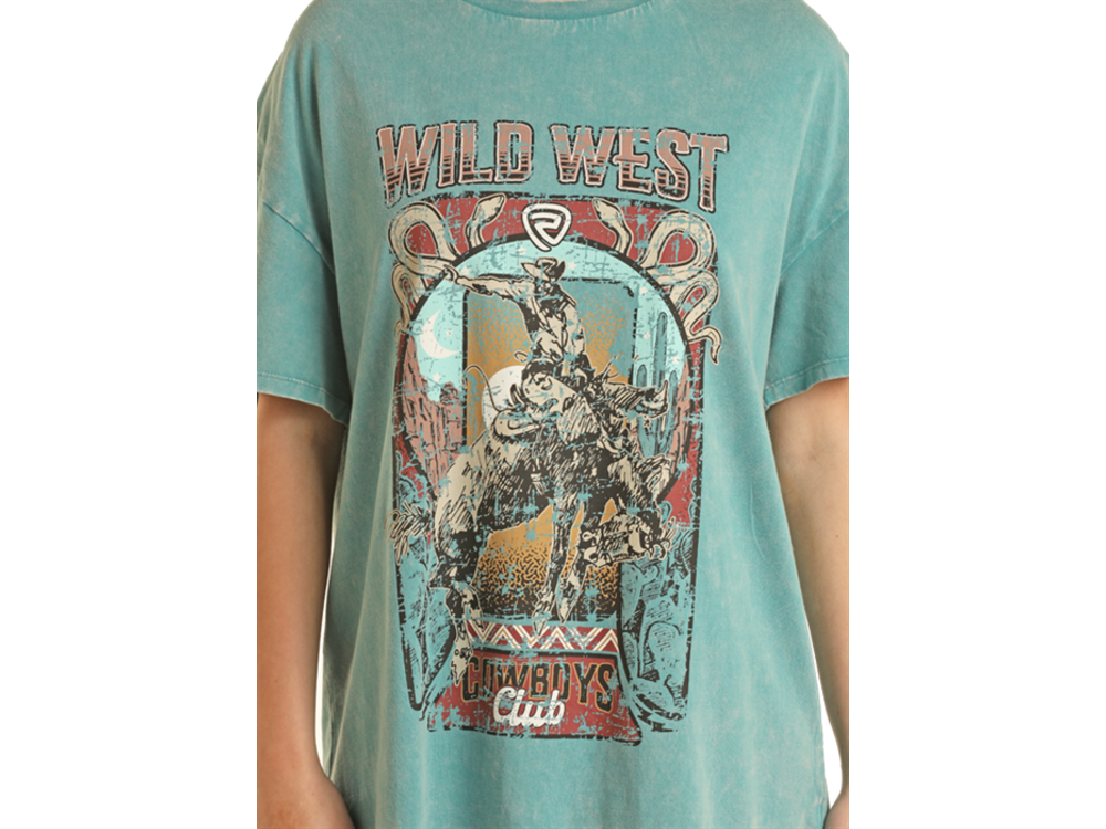 Rock and Roll Denim Cowboy Club T-Shirt Dress