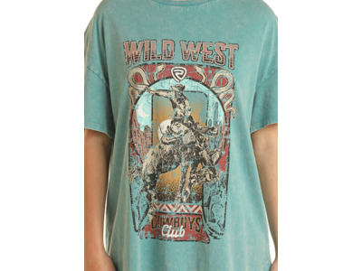 Rock and Roll Denim Cowboy Club T-Shirt Dress