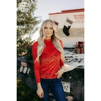 Ruby Red Panther Top-