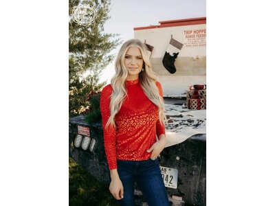 Sterling Kreek Ruby Red Panther Top-