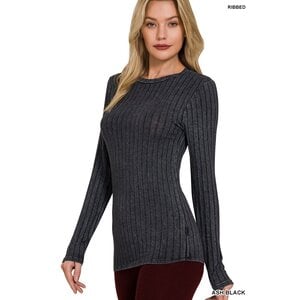 Ribbed Long Sleeve- RTW-8464A-