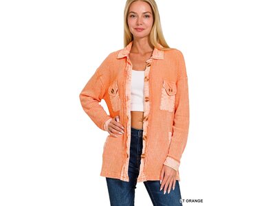 Acid Wash Shacket- CJW-3217D4-