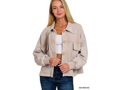 Fleece Shacket- CJW-4311D4-