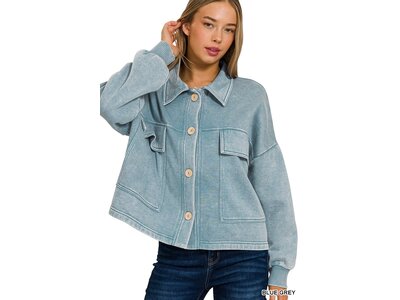 Fleece Shacket- CJW-4311D4-