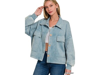 Fleece Shacket- CJW-4311D4-