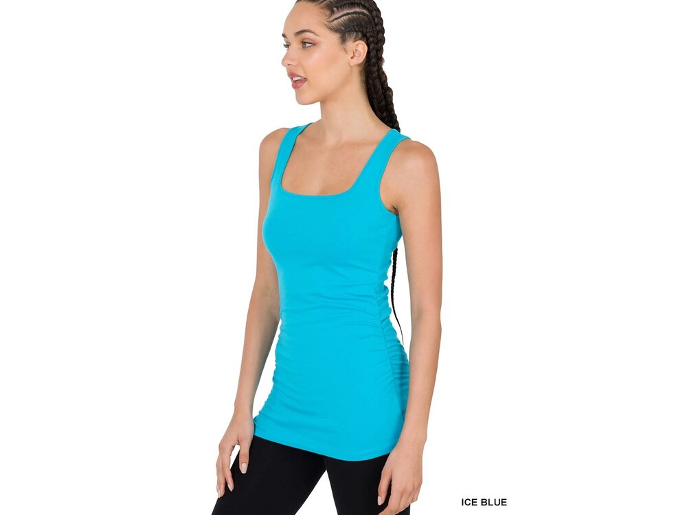 Side Ruched Tank- CT-3141AB-