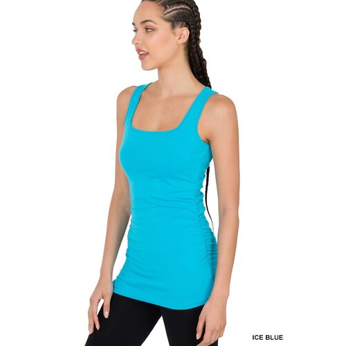 Side Ruched Tank- CT-3141AB-