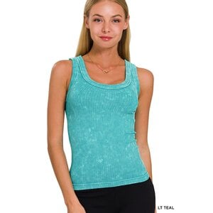 2WAY Ribbed Crop Tank- NTW6363A