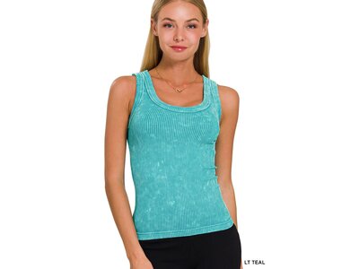 2WAY Ribbed Crop Tank- NTW6363A