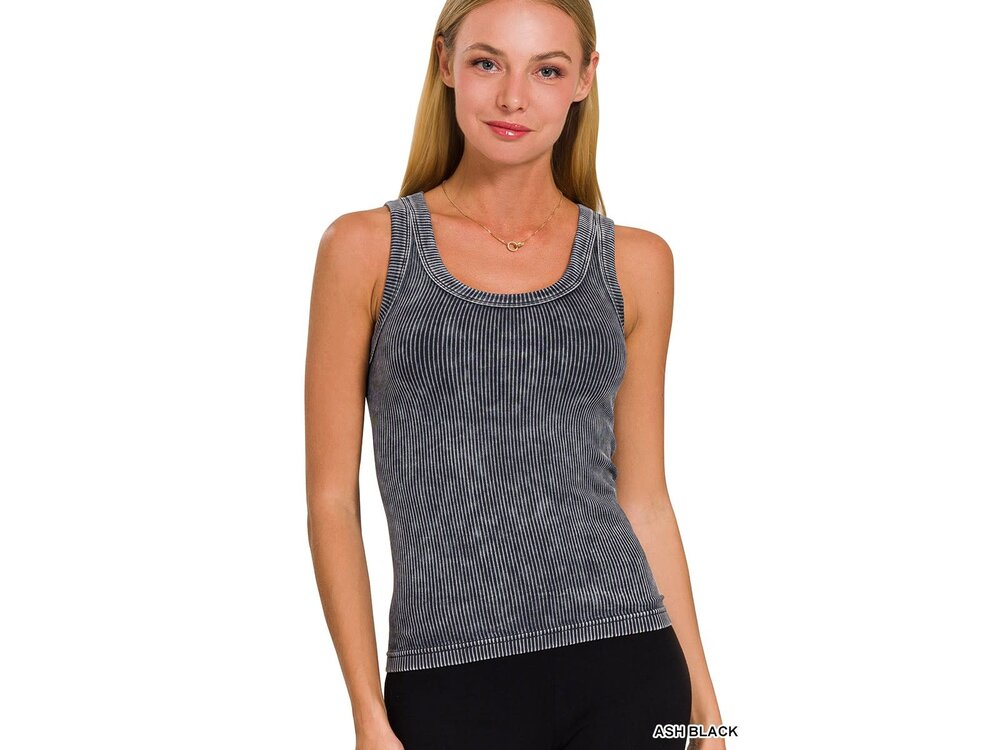 2WAY Ribbed Crop Tank- NTW6363A
