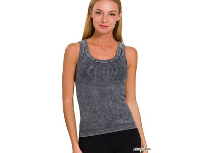 2WAY Ribbed Crop Tank- NTW6363A