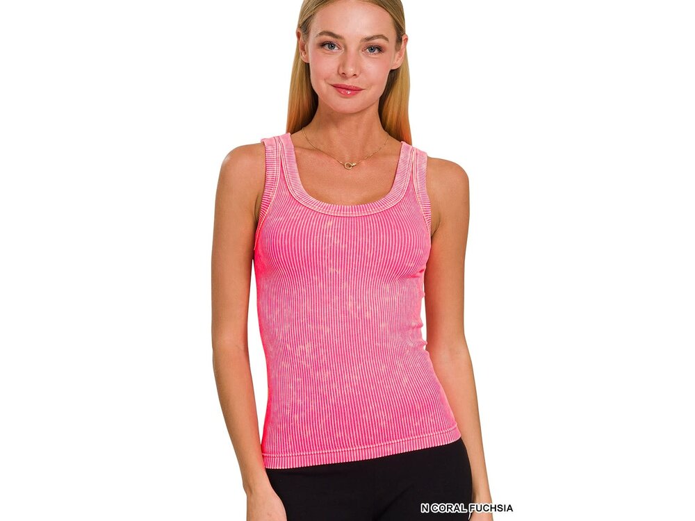 2WAY Ribbed Crop Tank- NTW6363A