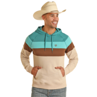 ColorBlock Hoodie- BM94T03543- Teal-