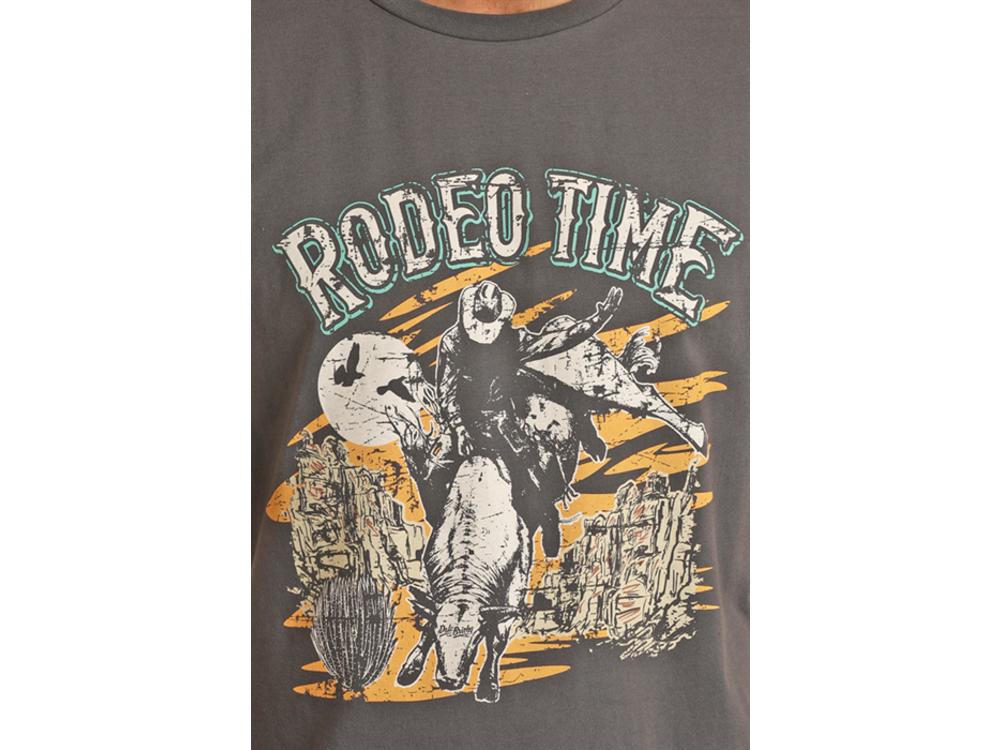 Rock and Roll Denim RodeoTime Tee- BU21T03690- Charcoal-