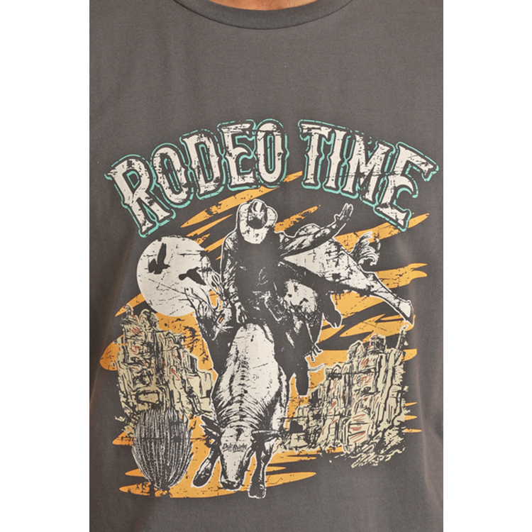 Rock and Roll Denim RodeoTime Tee- BU21T03690- Charcoal-