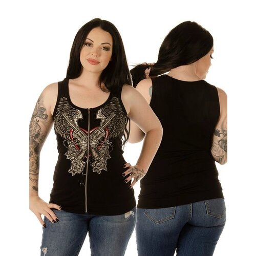 Liberty Wear Zipper Tank - Guns & Wings-