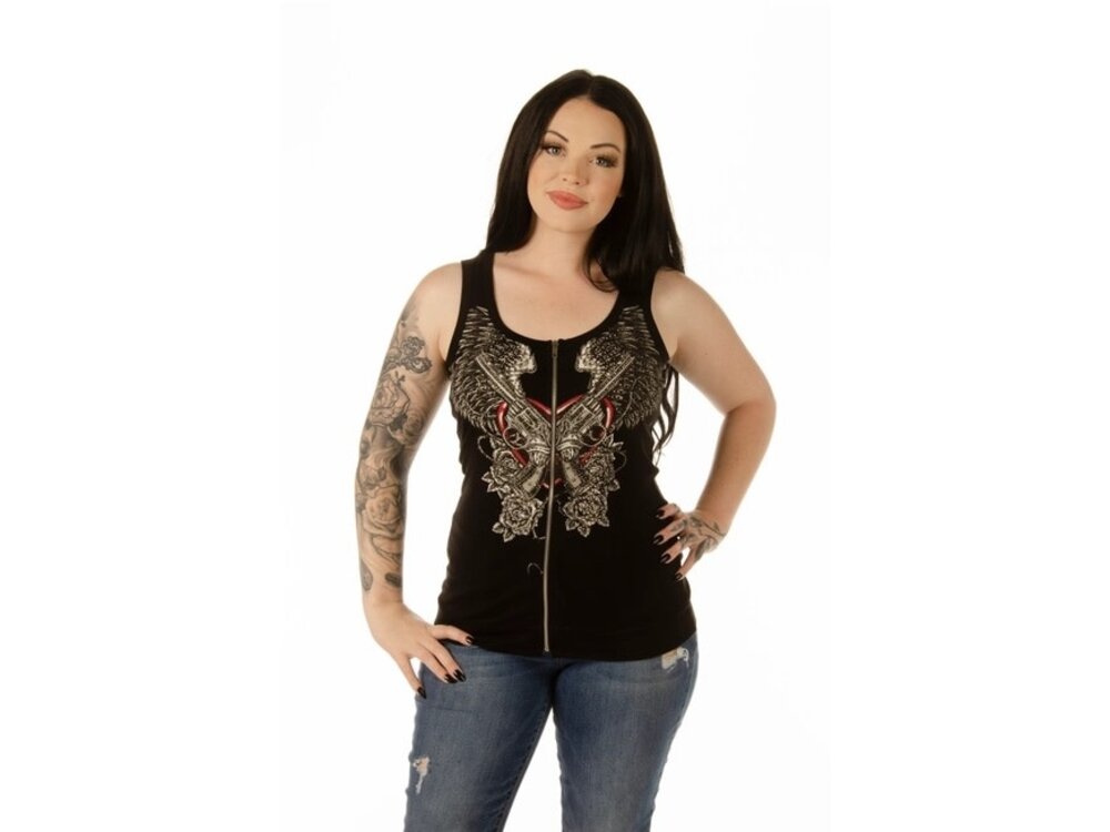Liberty Wear Zipper Tank - Guns & Wings-