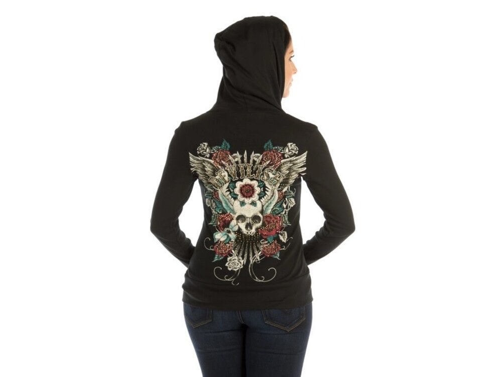 Liberty Wear Zip-Up Hoodie- Black- Devilish-