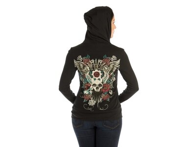 Liberty Wear Zip-Up Hoodie- Black- Devilish-