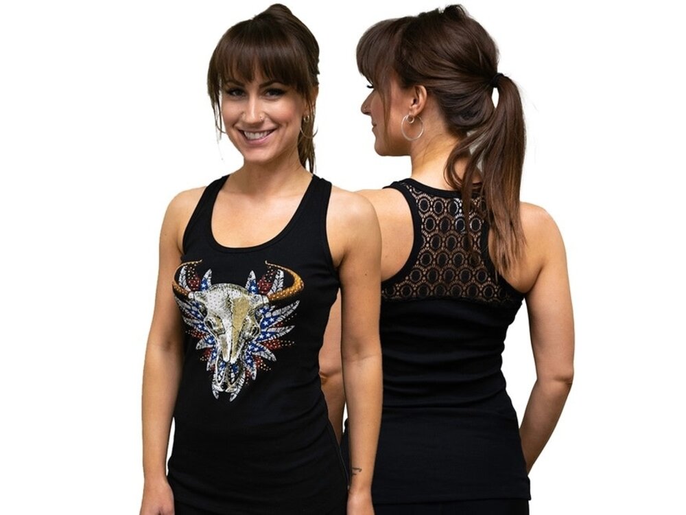 Liberty Wear Tank- Black- Longhorn-