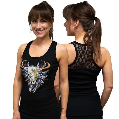 Liberty Wear Tank- Black- Longhorn-