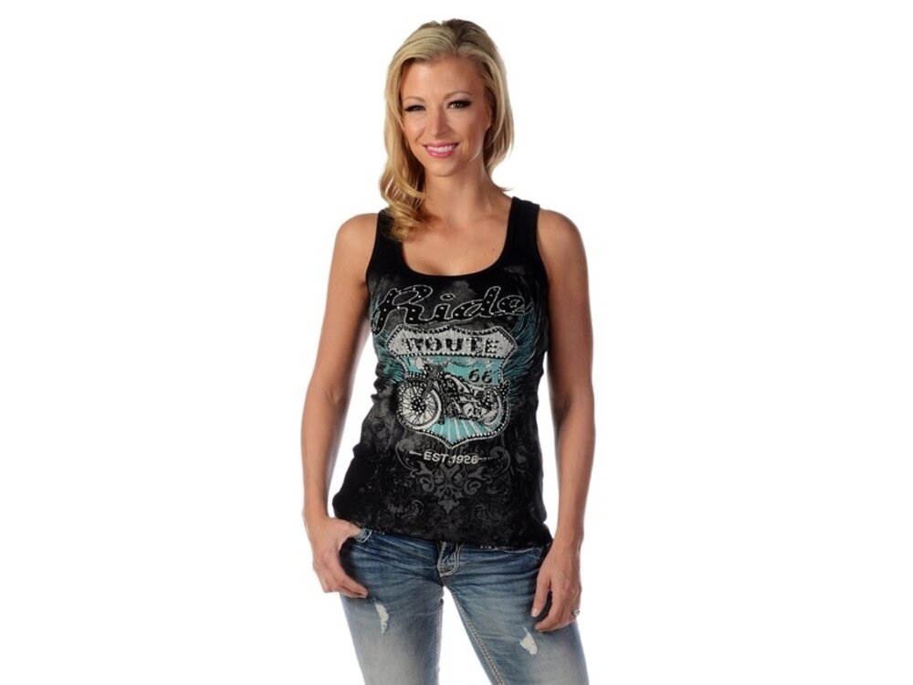 Liberty Wear Tank- Route 66 Motorcycle-