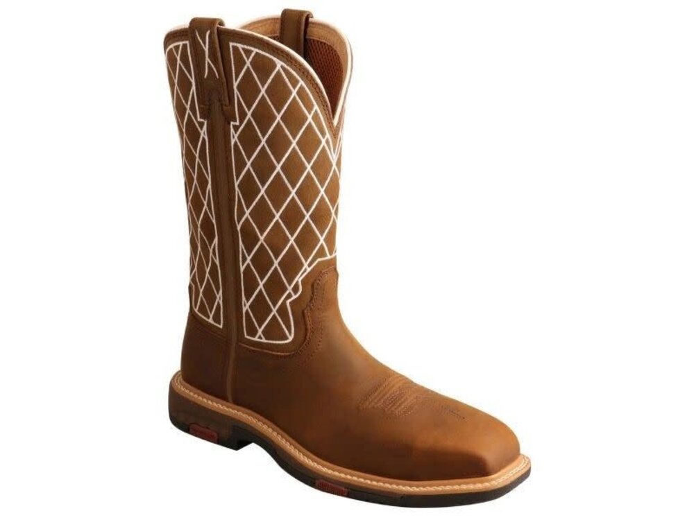 Twisted X Work Boot- Oiled Saddle - WXBN002 -